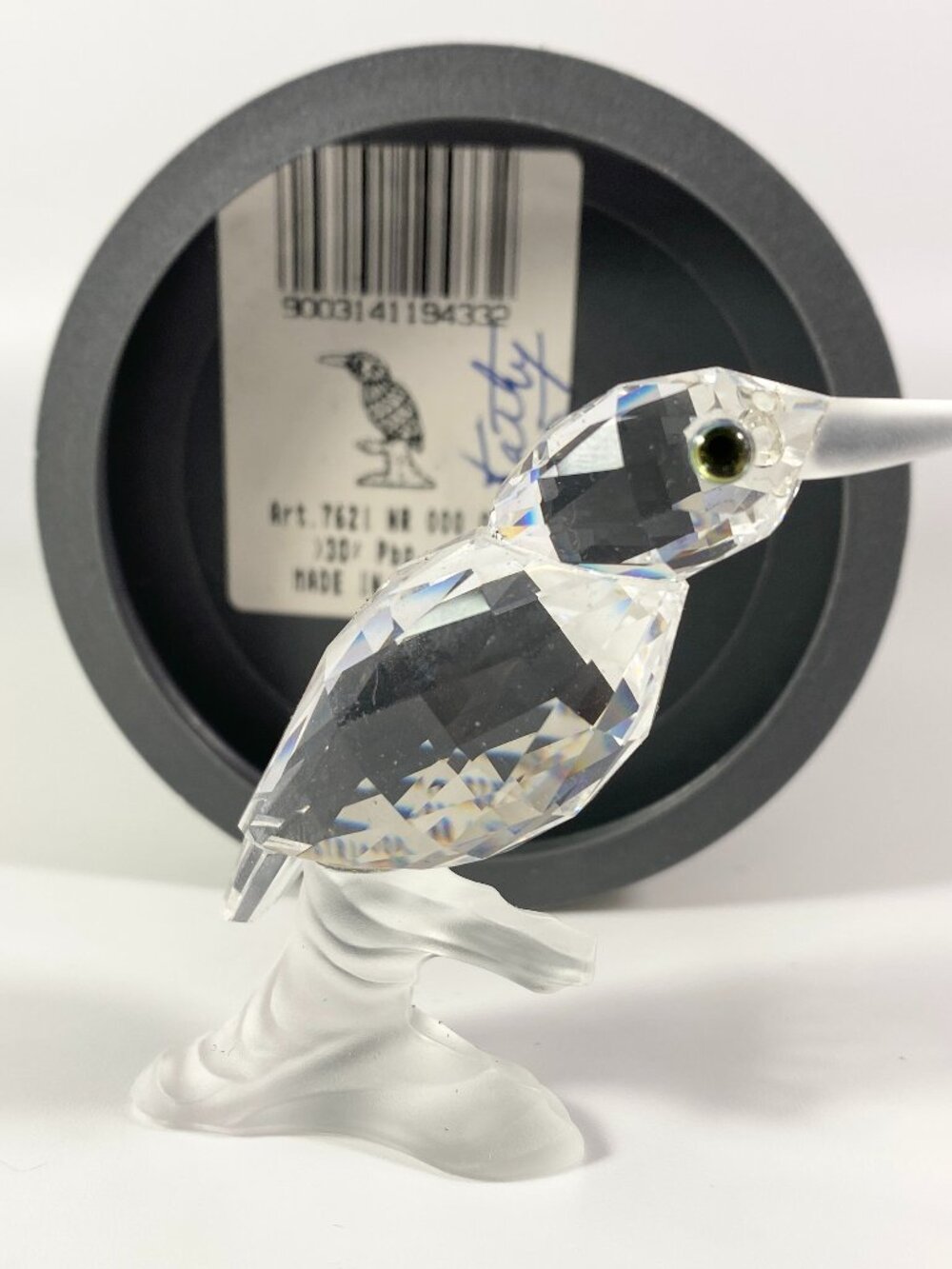 Swarovski Silver Crystal Kingfisher On Branch with original box